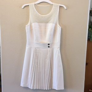 bebe cream colored dress